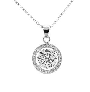 Minimalist Silver Solitaire Necklace